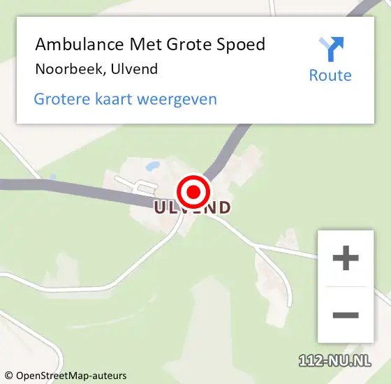 Locatie op kaart van de 112 melding: Ambulance Met Grote Spoed Naar Noorbeek, Ulvend op 20 september 2014 18:19