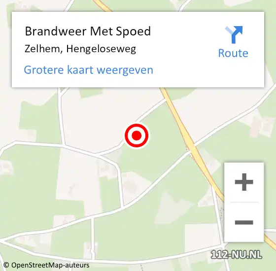Locatie op kaart van de 112 melding: Brandweer Met Spoed Naar Zelhem, Hengeloseweg op 2 januari 2024 20:59