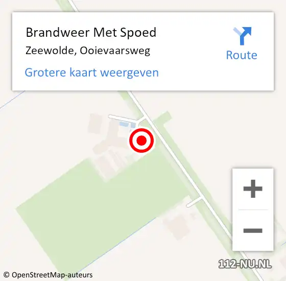 Locatie op kaart van de 112 melding: Brandweer Met Spoed Naar Zeewolde, Ooievaarsweg op 2 januari 2024 22:49