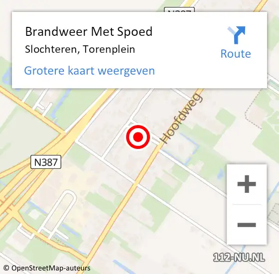 Locatie op kaart van de 112 melding: Brandweer Met Spoed Naar Slochteren, Torenplein op 3 januari 2024 01:41