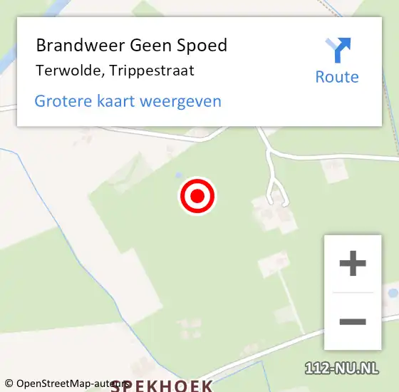 Locatie op kaart van de 112 melding: Brandweer Geen Spoed Naar Terwolde, Trippestraat op 3 januari 2024 03:20