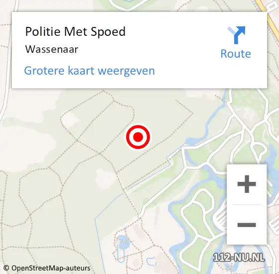 Locatie op kaart van de 112 melding: Politie Met Spoed Naar Wassenaar op 3 januari 2024 08:37