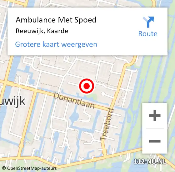 Locatie op kaart van de 112 melding: Ambulance Met Spoed Naar Reeuwijk, Kaarde op 3 januari 2024 10:56