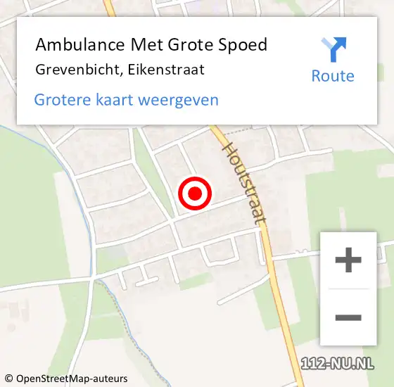 Locatie op kaart van de 112 melding: Ambulance Met Grote Spoed Naar Grevenbicht, Eikenstraat op 15 oktober 2013 08:54