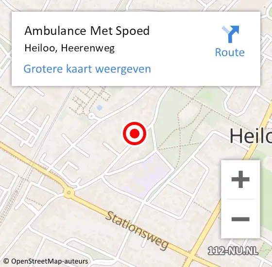 Locatie op kaart van de 112 melding: Ambulance Met Spoed Naar Heiloo, Heerenweg op 4 januari 2024 07:25