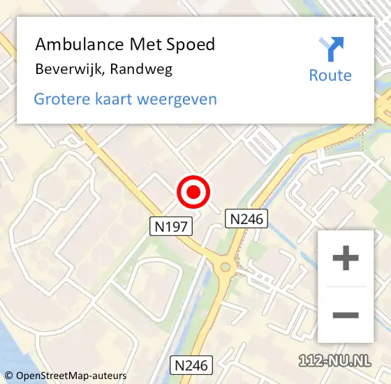 Locatie op kaart van de 112 melding: Ambulance Met Spoed Naar Beverwijk, Randweg op 4 januari 2024 07:43