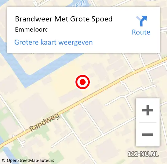 Locatie op kaart van de 112 melding: Brandweer Met Grote Spoed Naar Emmeloord op 4 januari 2024 07:54