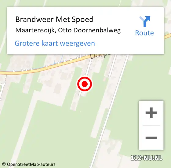 Locatie op kaart van de 112 melding: Brandweer Met Spoed Naar Maartensdijk, Otto Doornenbalweg op 4 januari 2024 19:00