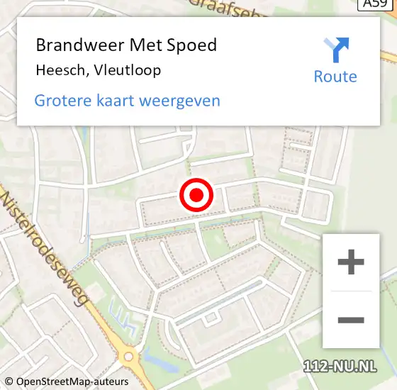 Locatie op kaart van de 112 melding: Brandweer Met Spoed Naar Heesch, Vleutloop op 5 januari 2024 02:52