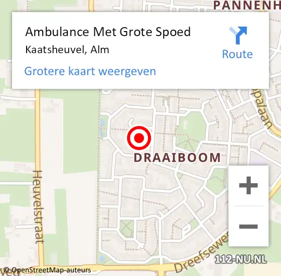 Locatie op kaart van de 112 melding: Ambulance Met Grote Spoed Naar Kaatsheuvel, Alm op 21 september 2014 01:58