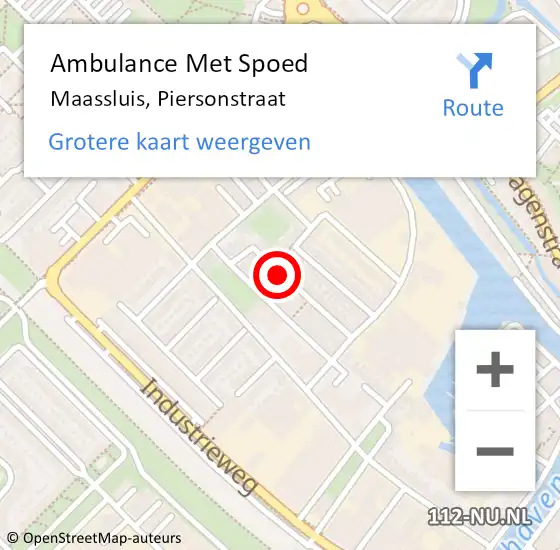 Locatie op kaart van de 112 melding: Ambulance Met Spoed Naar Maassluis, Piersonstraat op 5 januari 2024 11:44