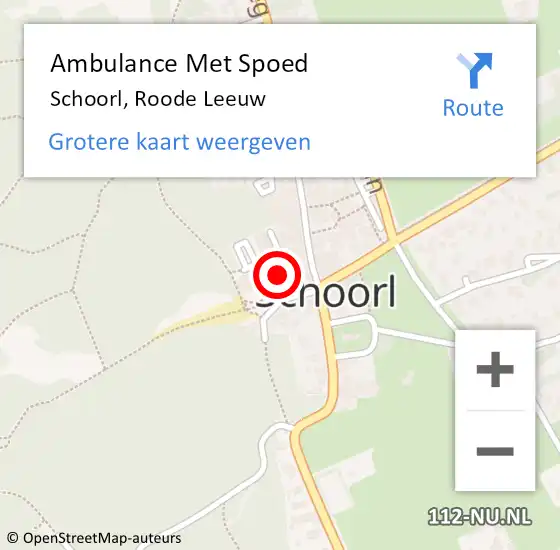 Locatie op kaart van de 112 melding: Ambulance Met Spoed Naar Schoorl, Roode Leeuw op 6 januari 2024 07:56