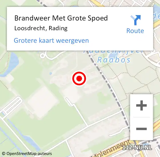 Locatie op kaart van de 112 melding: Brandweer Met Grote Spoed Naar Loosdrecht, Rading op 6 januari 2024 08:31