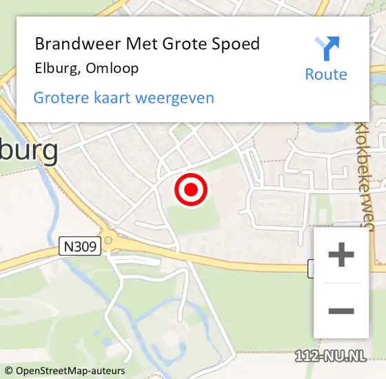 Locatie op kaart van de 112 melding: Brandweer Met Grote Spoed Naar Elburg, Omloop op 6 januari 2024 10:18