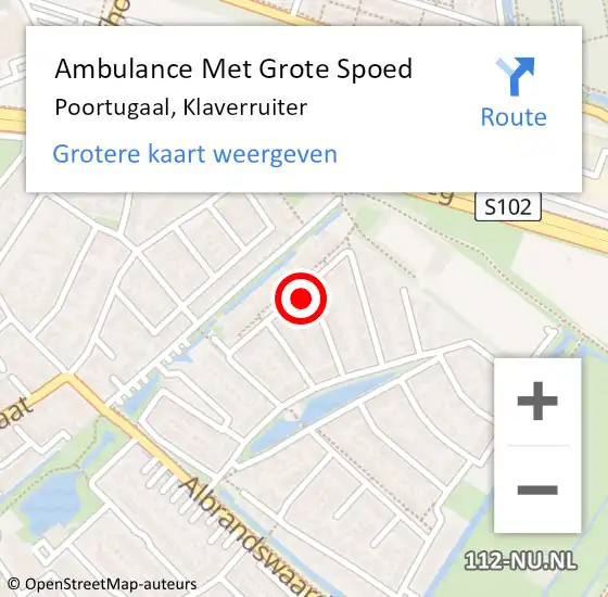 Locatie op kaart van de 112 melding: Ambulance Met Grote Spoed Naar Poortugaal, Klaverruiter op 6 januari 2024 11:50