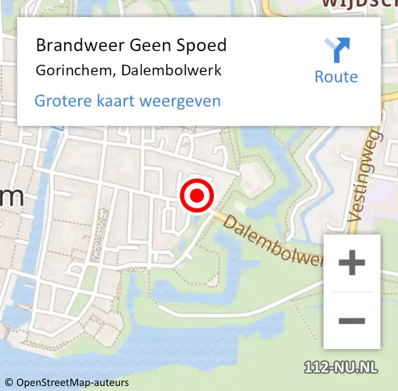 Locatie op kaart van de 112 melding: Brandweer Geen Spoed Naar Gorinchem, Dalembolwerk op 6 januari 2024 15:20