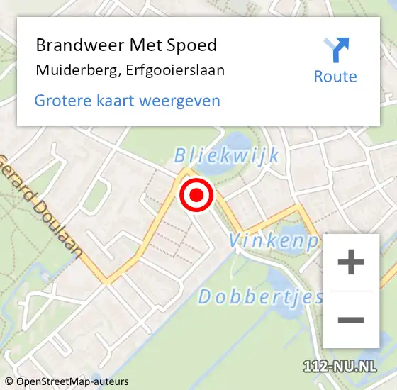 Locatie op kaart van de 112 melding: Brandweer Met Spoed Naar Muiderberg, Erfgooierslaan op 6 januari 2024 15:31