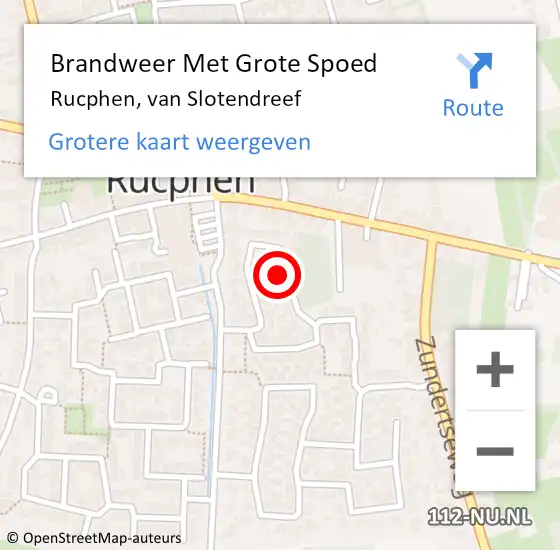 Locatie op kaart van de 112 melding: Brandweer Met Grote Spoed Naar Rucphen, van Slotendreef op 6 januari 2024 19:33