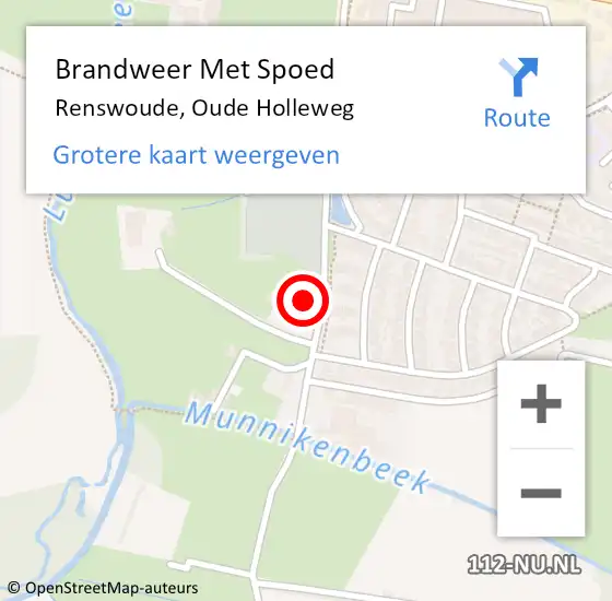 Locatie op kaart van de 112 melding: Brandweer Met Spoed Naar Renswoude, Oude Holleweg op 6 januari 2024 19:36