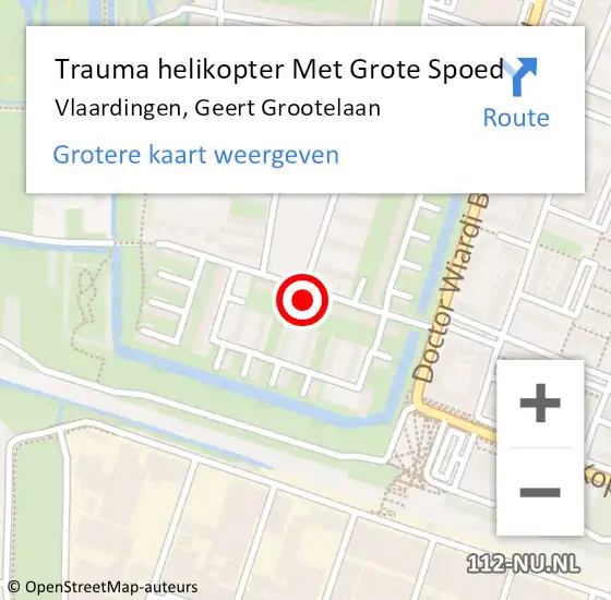 Locatie op kaart van de 112 melding: Trauma helikopter Met Grote Spoed Naar Vlaardingen, Geert Grootelaan op 7 januari 2024 01:56