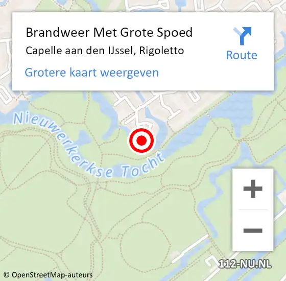Locatie op kaart van de 112 melding: Brandweer Met Grote Spoed Naar Capelle aan den IJssel, Rigoletto op 7 januari 2024 02:40