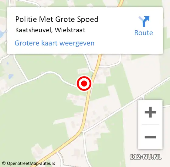 Locatie op kaart van de 112 melding: Politie Met Grote Spoed Naar Kaatsheuvel, Wielstraat op 7 januari 2024 03:29