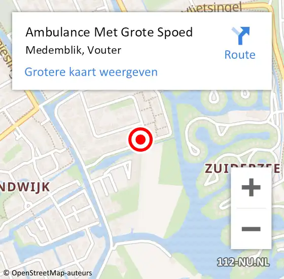 Locatie op kaart van de 112 melding: Ambulance Met Grote Spoed Naar Medemblik, Vouter op 7 januari 2024 10:36