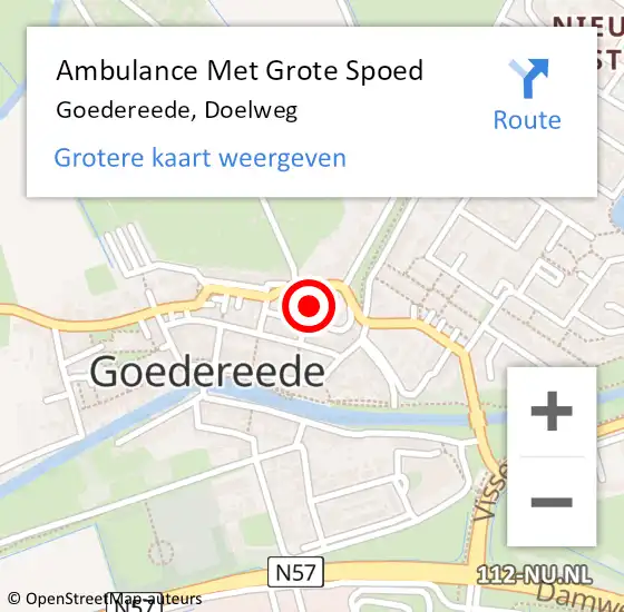 Locatie op kaart van de 112 melding: Ambulance Met Grote Spoed Naar Goedereede, Doelweg op 7 januari 2024 13:26