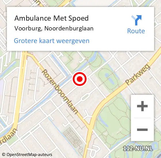 Locatie op kaart van de 112 melding: Ambulance Met Spoed Naar Voorburg, Noordenburglaan op 7 januari 2024 14:00