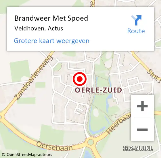 Locatie op kaart van de 112 melding: Brandweer Met Spoed Naar Veldhoven, Actus op 7 januari 2024 14:20