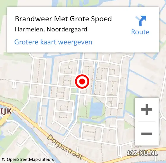 Locatie op kaart van de 112 melding: Brandweer Met Grote Spoed Naar Harmelen, Noordergaard op 7 januari 2024 15:39