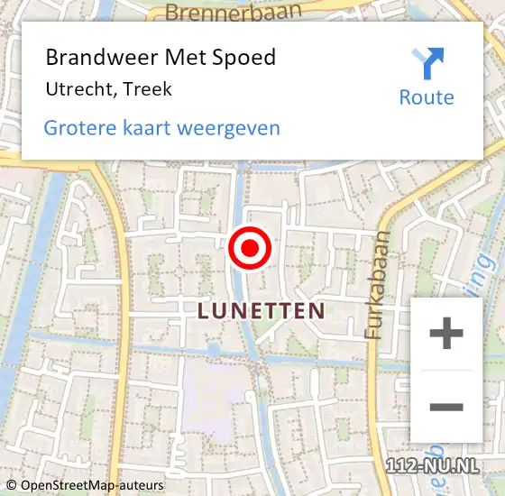 Locatie op kaart van de 112 melding: Brandweer Met Spoed Naar Utrecht, Treek op 7 januari 2024 15:52