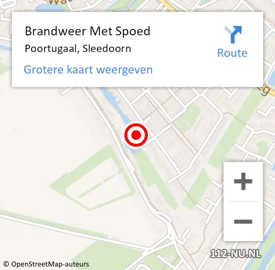 Locatie op kaart van de 112 melding: Brandweer Met Spoed Naar Poortugaal, Sleedoorn op 7 januari 2024 21:29