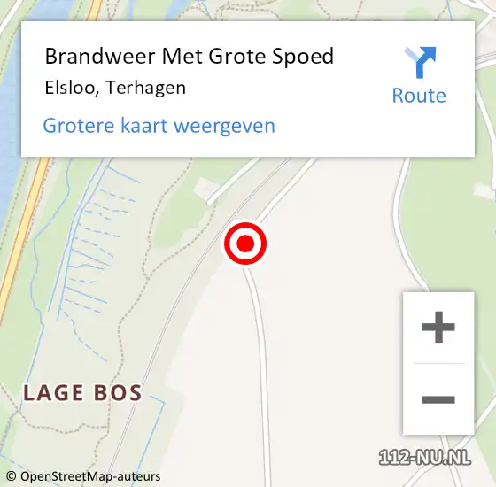 Locatie op kaart van de 112 melding: Brandweer Met Grote Spoed Naar Elsloo, Terhagen op 8 januari 2024 03:32