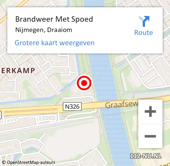 Locatie op kaart van de 112 melding: Brandweer Met Spoed Naar Nijmegen, Draaiom op 8 januari 2024 06:45