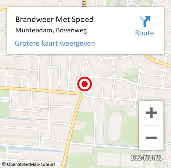 Locatie op kaart van de 112 melding: Brandweer Met Spoed Naar Muntendam, Bovenweg op 8 januari 2024 09:23