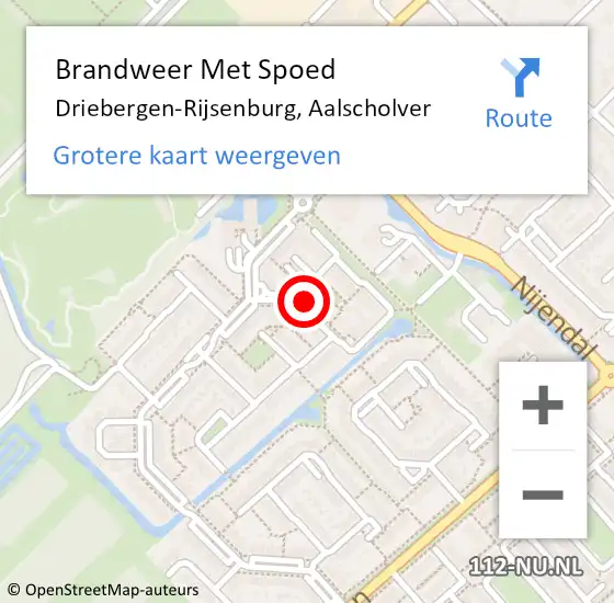 Locatie op kaart van de 112 melding: Brandweer Met Spoed Naar Driebergen-Rijsenburg, Aalscholver op 9 januari 2024 12:39