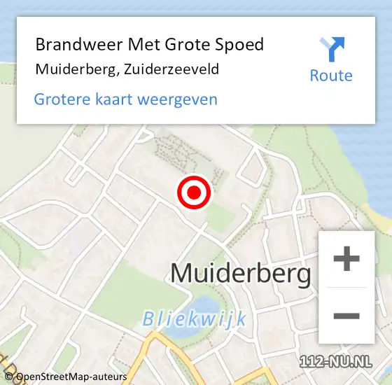 Locatie op kaart van de 112 melding: Brandweer Met Grote Spoed Naar Muiderberg, Zuiderzeeveld op 9 januari 2024 20:00