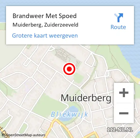 Locatie op kaart van de 112 melding: Brandweer Met Spoed Naar Muiderberg, Zuiderzeeveld op 9 januari 2024 20:12