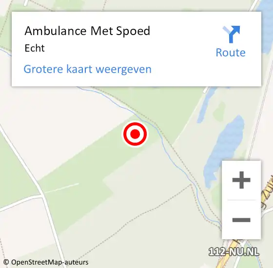 Locatie op kaart van de 112 melding: Ambulance Met Spoed Naar Echt op 10 januari 2024 07:55