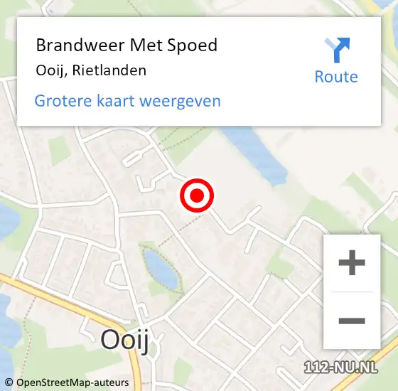 Locatie op kaart van de 112 melding: Brandweer Met Spoed Naar Ooij, Rietlanden op 21 september 2014 16:08