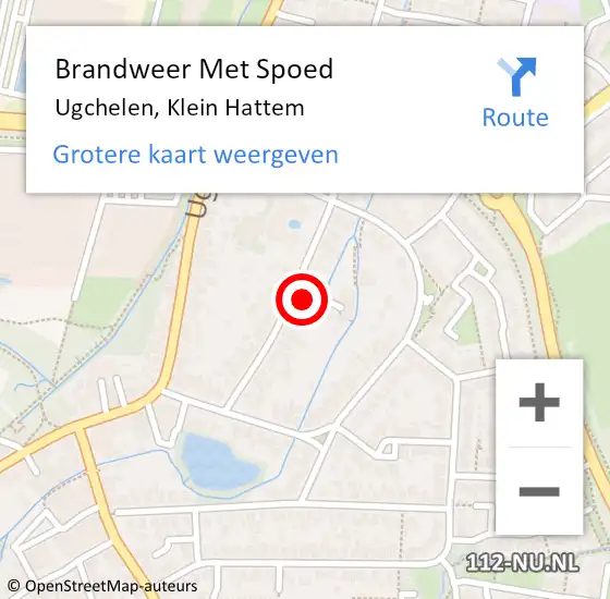 Locatie op kaart van de 112 melding: Brandweer Met Spoed Naar Ugchelen, Klein Hattem op 10 januari 2024 11:01