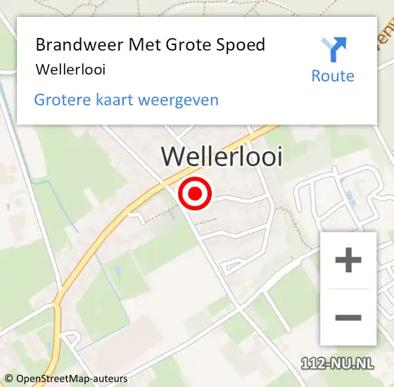 Locatie op kaart van de 112 melding: Brandweer Met Grote Spoed Naar Wellerlooi op 10 januari 2024 15:35