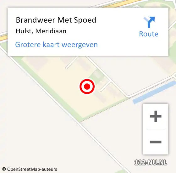 Locatie op kaart van de 112 melding: Brandweer Met Spoed Naar Hulst, Meridiaan op 10 januari 2024 18:09