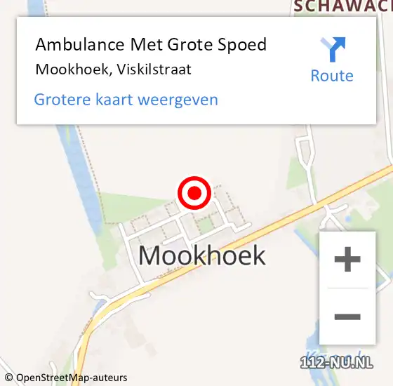 Locatie op kaart van de 112 melding: Ambulance Met Grote Spoed Naar Mookhoek, Viskilstraat op 21 september 2014 18:43