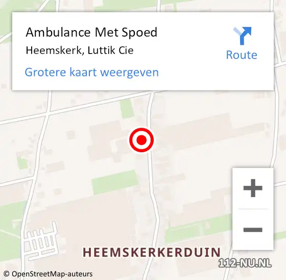 Locatie op kaart van de 112 melding: Ambulance Met Spoed Naar Heemskerk, Luttik Cie op 11 januari 2024 08:24