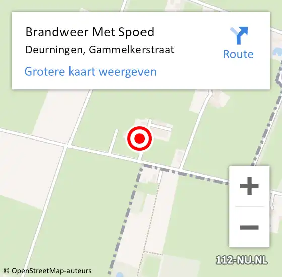 Locatie op kaart van de 112 melding: Brandweer Met Spoed Naar Deurningen, Gammelkerstraat op 11 januari 2024 13:01