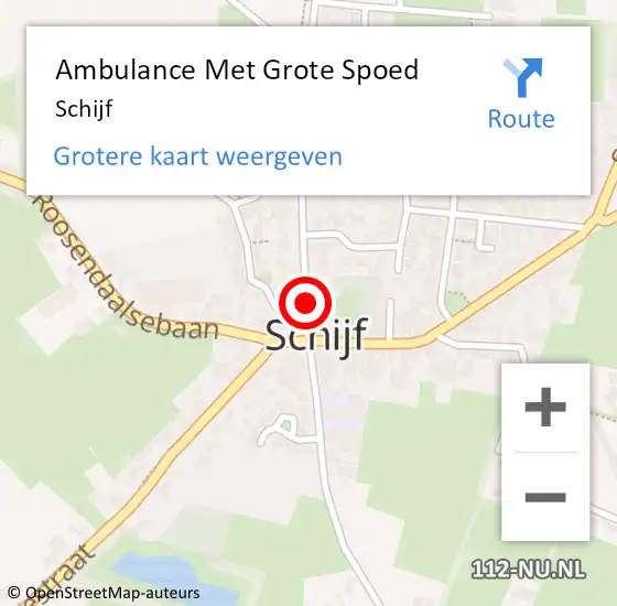 Locatie op kaart van de 112 melding: Ambulance Met Grote Spoed Naar Schijf op 11 januari 2024 14:50