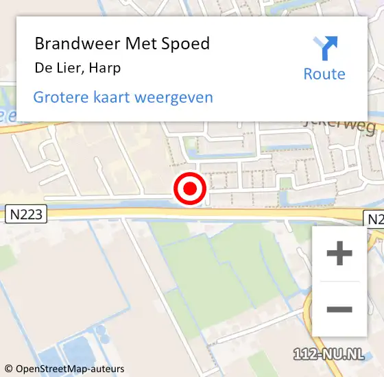 Locatie op kaart van de 112 melding: Brandweer Met Spoed Naar De Lier, Harp op 11 januari 2024 15:29