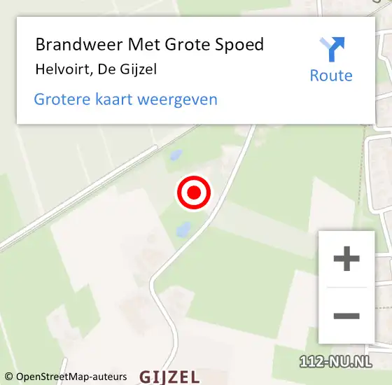 Locatie op kaart van de 112 melding: Brandweer Met Grote Spoed Naar Helvoirt, De Gijzel op 11 januari 2024 17:11